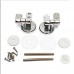 1 Pair of Toilet Seat Hinges Replacement Chrome Toilet Seat Hinge Set Pair With Fittings Zinc Alloy Hinges Stainless Steel Screws Universal Adjustable(1 set) - B07FN1S6S7